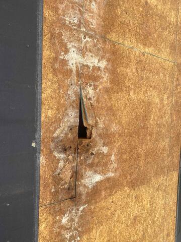 Unprotected decking leads to roof leaks.